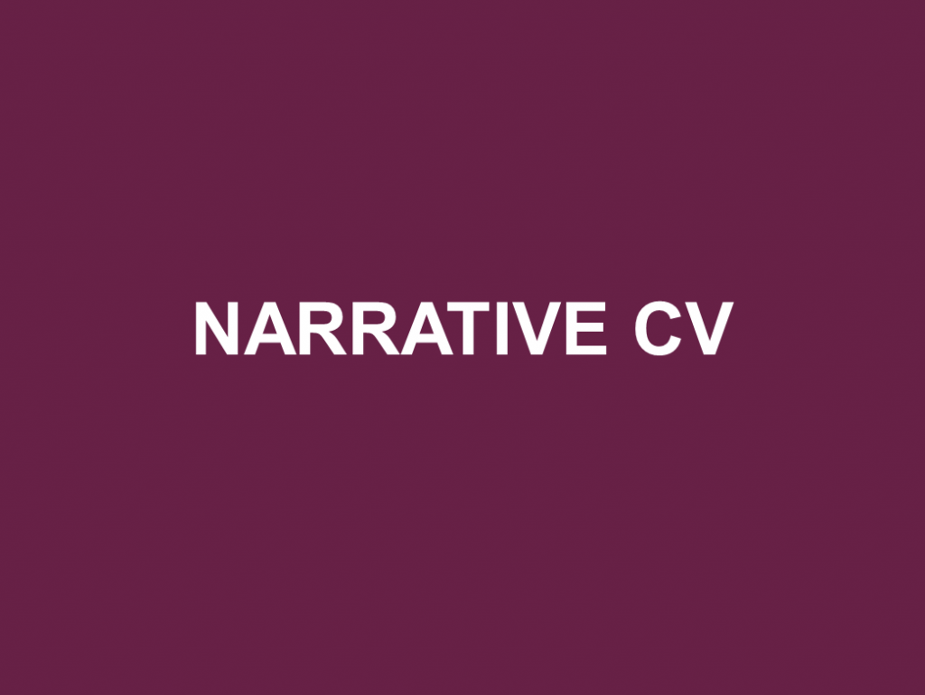 Link to resources on narrative cv.