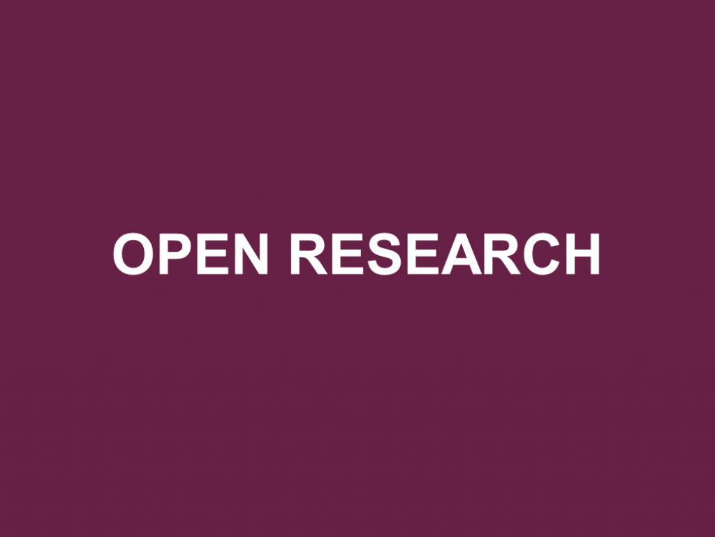 Link to resources on open research.