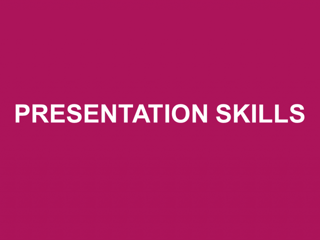 Link to resources on presentation skills. 