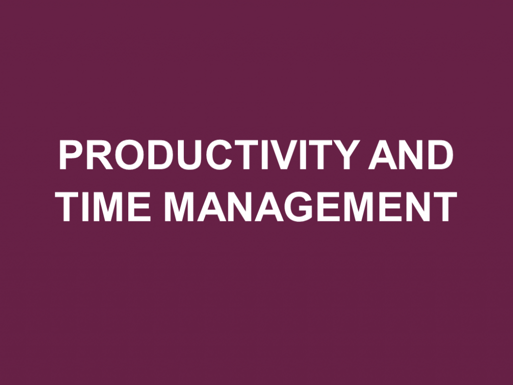 Link to resources on productivity and time management.