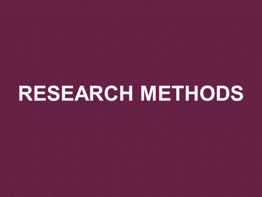 Link to resources on research methods.