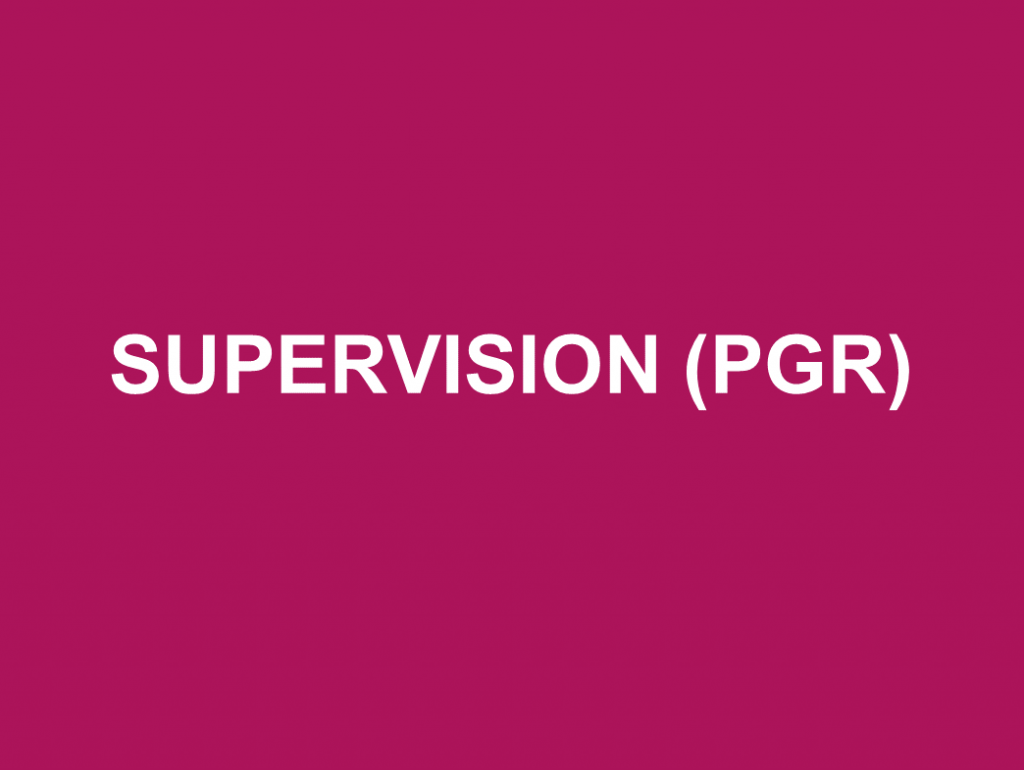 Link to resources on supervision aimed at PGRs who are being supervised.