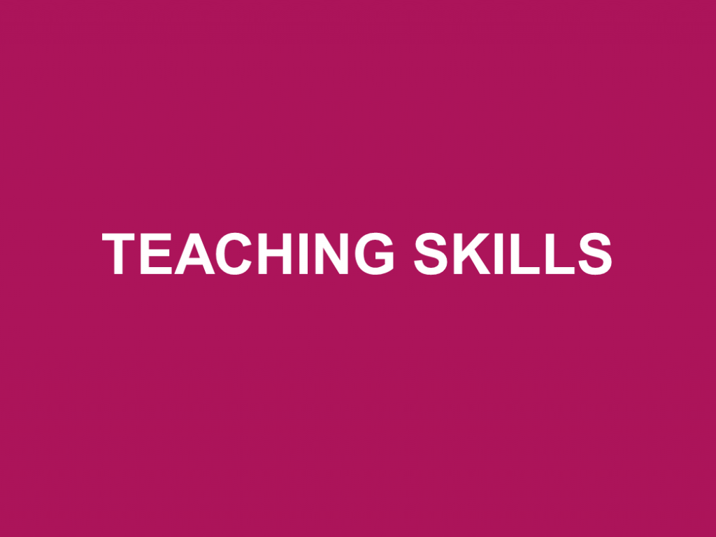 Links to resources on teaching skills.