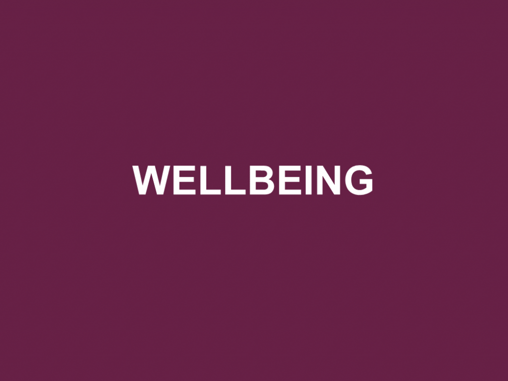 Links to resources on wellbeing. 